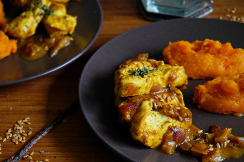 poulet curry patate douce