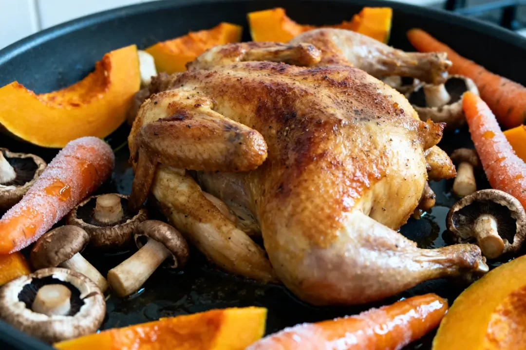 Rôtis de caille avec courges, carottes et champignons quels légumes pour accompagner les cailles rôties